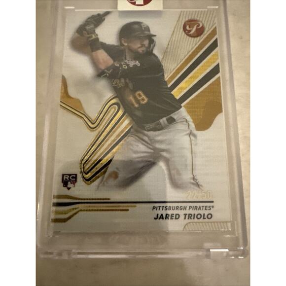 2024 Topps Pristine Jared Triolo RC #179 Gold Refractor /50 PIRATES Encased - Picture 4 of 7